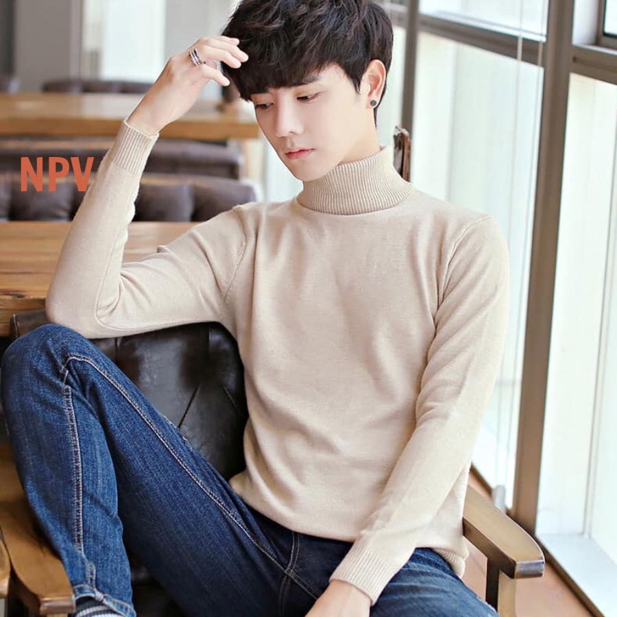 Áo len cổ lọ NPV dài tay đẹp thời trang nam cao cấp, không bai xù