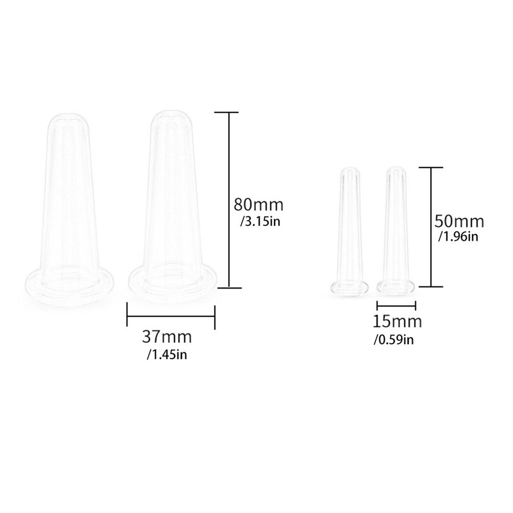 Bộ 4 Cốc Giác Hơi Silicone