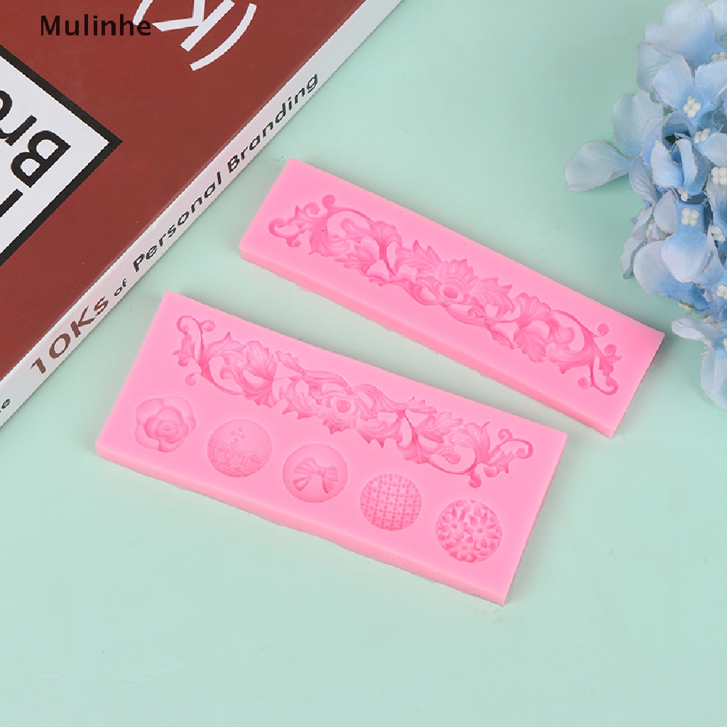 Khuôn silicone Làm Bánh / Sô Cô La / Kẹo Mềm Họa Tiết Ren DIY