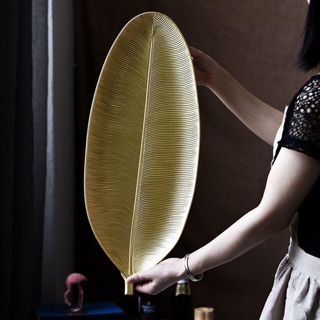 Khay Phục Vụ Thức Ăn Vặt Hình Quả Dứa &amp; Lá Sang Trọng Trang Trí Bàn Ăn