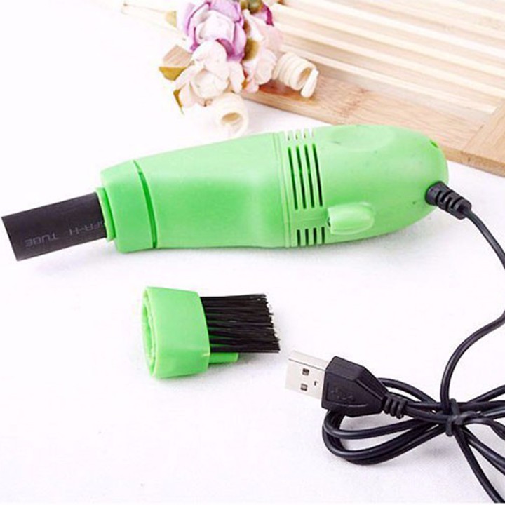 Máy hút bụi bàn phím mini cổng USB vệ sinh máy tính pc laptop Tặng kèm đầu bàn chải youngcityshop 30.000