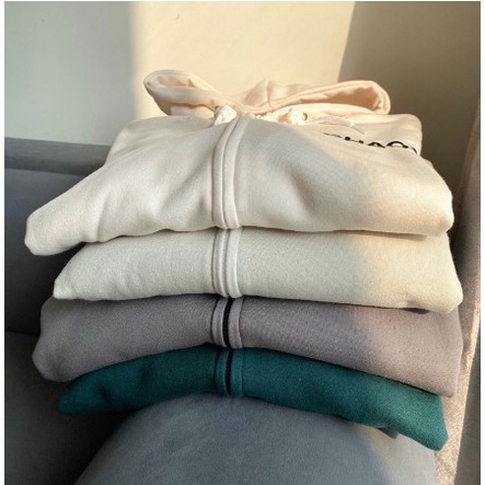 Áo Khoác Hoodie zip nỉ bông CHAOS màu XAMH/KEM/XÁM 🖤 Nam nữ unisex/FREESHIP 🖤 Áo Hoodie dây kéo form rộng JEJUL