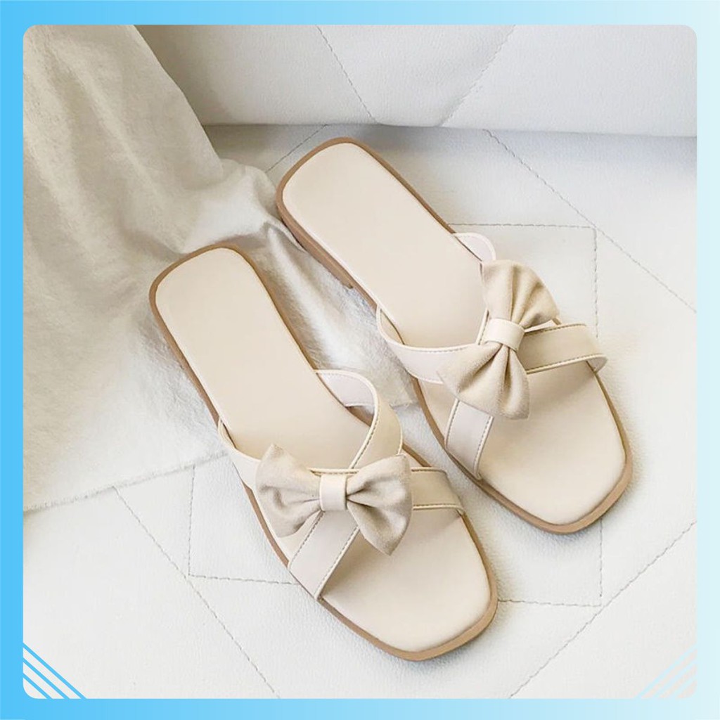 Dép nữ Size 35-43  đính nơ siêu xinh xắn mã LND13
