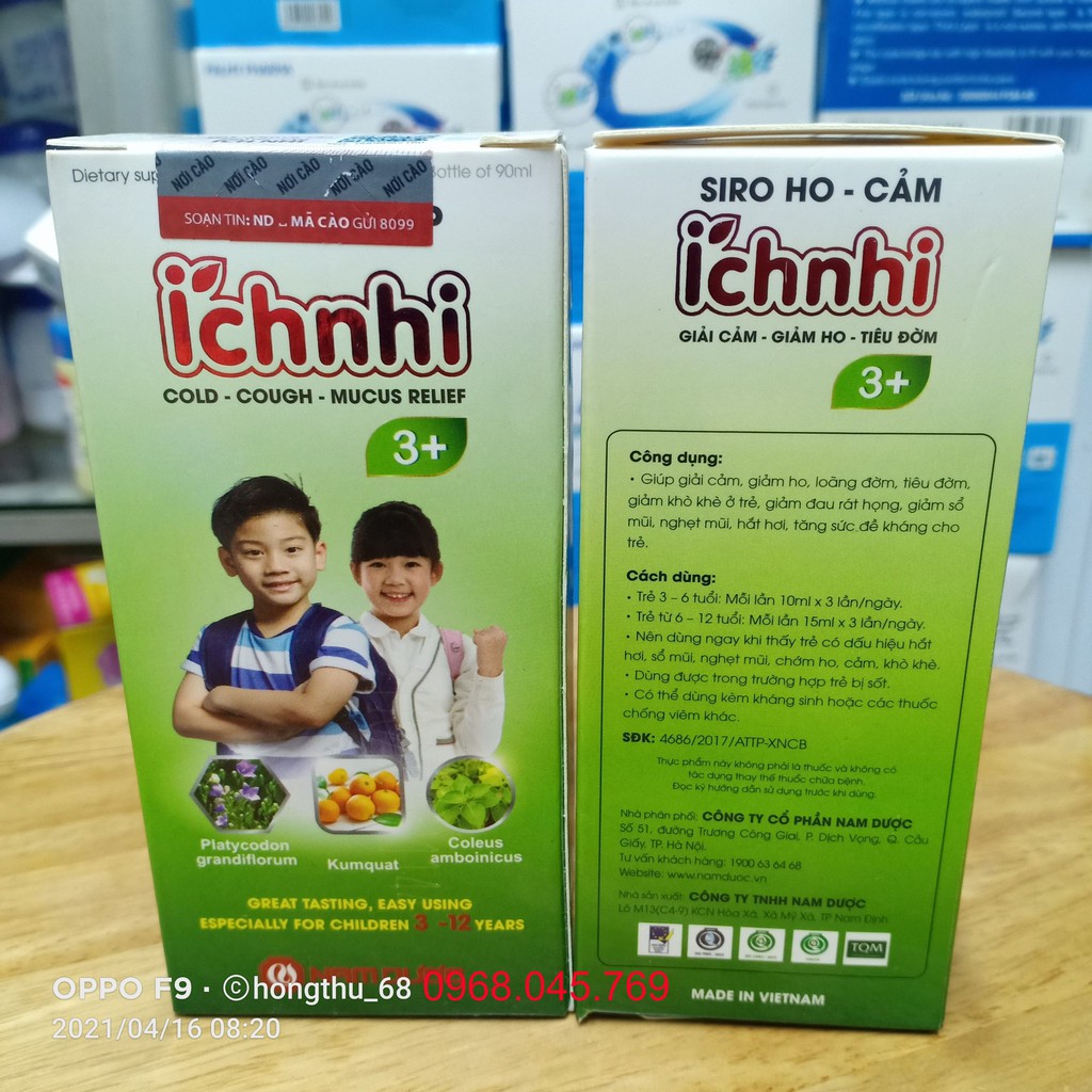 TPBVSP Siro ho cảm Ích Nhi chai 90ml