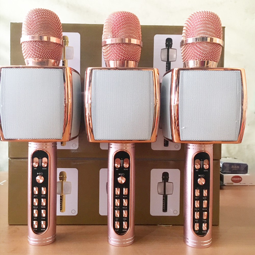 Mic Karaoke Ys 91, Micro Bluetooth 3 in 1/ Micro Bluetooth YS 91 Bass Khủng Hỗ Trợ Usb Thẻ Nhớ