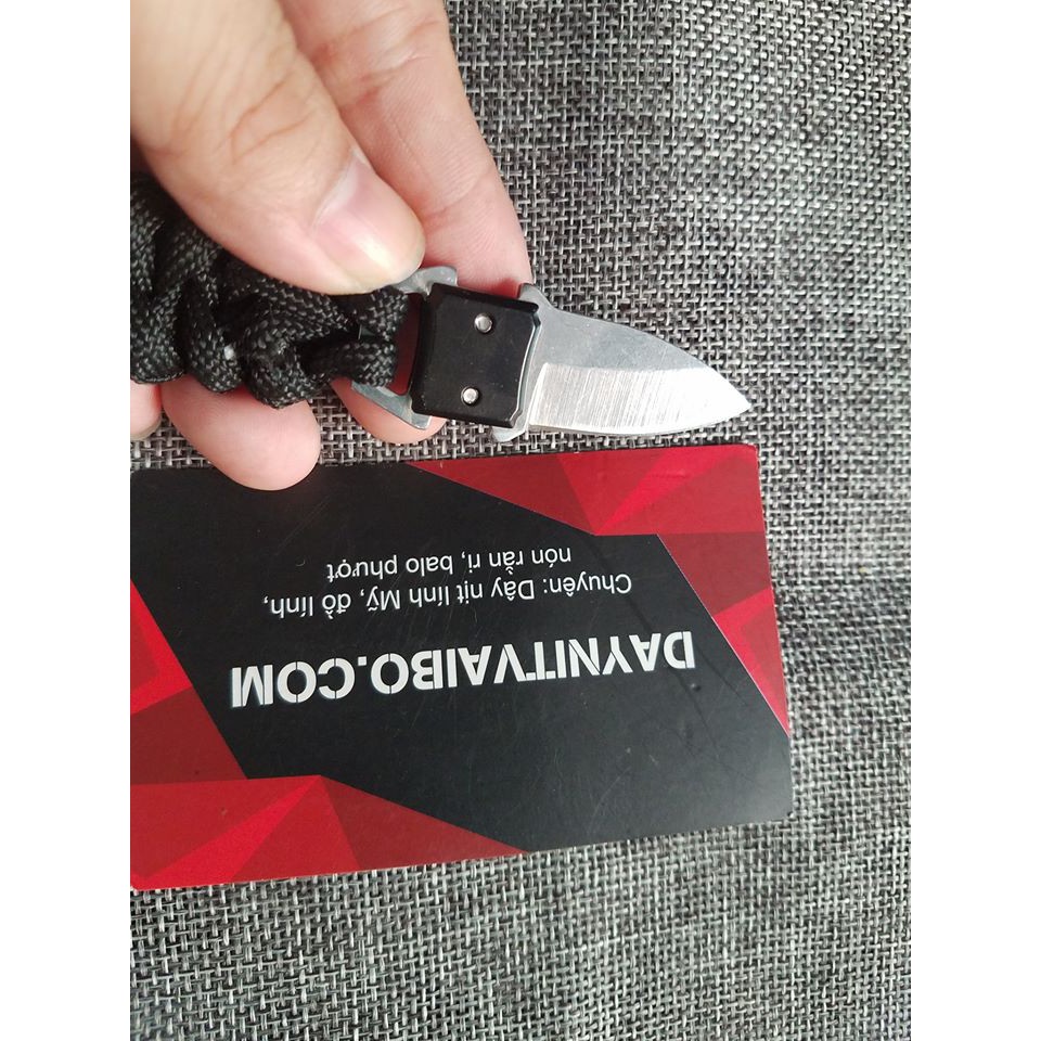 Vòng dây đeo tay sinh tồn Paracord dây dù bền chắc kèm dao phượt biến hình transformer cho cổ tay 17-19 cm