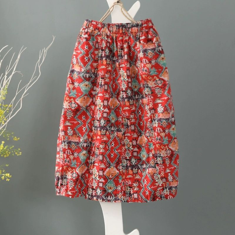 Chân váy Midi in họa tiết dân tộc D148