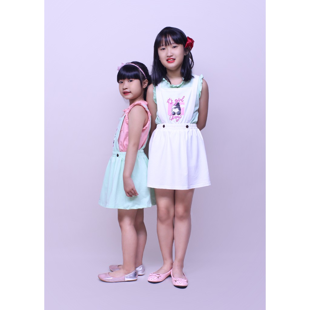 Chân váy bé gái yếm từ 10kg - 35kg để đi chơi GVZ2619 - JADINY