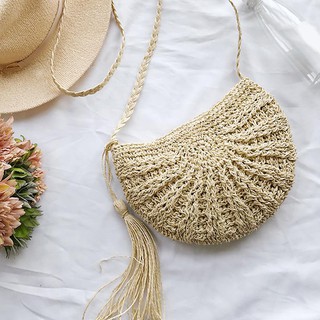 Túi Đeo Chéo Mây Đan Thời Trang Hàn Cho Nữ