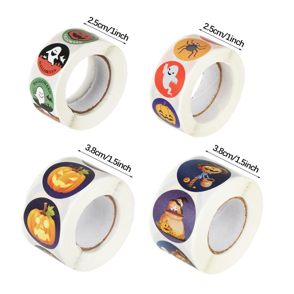 Cuộn 500 Nhãn Dán Trang Trí Túi Kẹo DIY