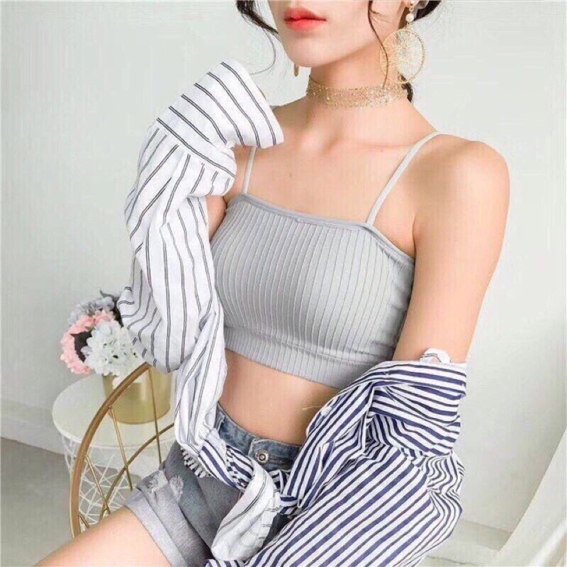 Áo bra gân kèm mút ngực Michi