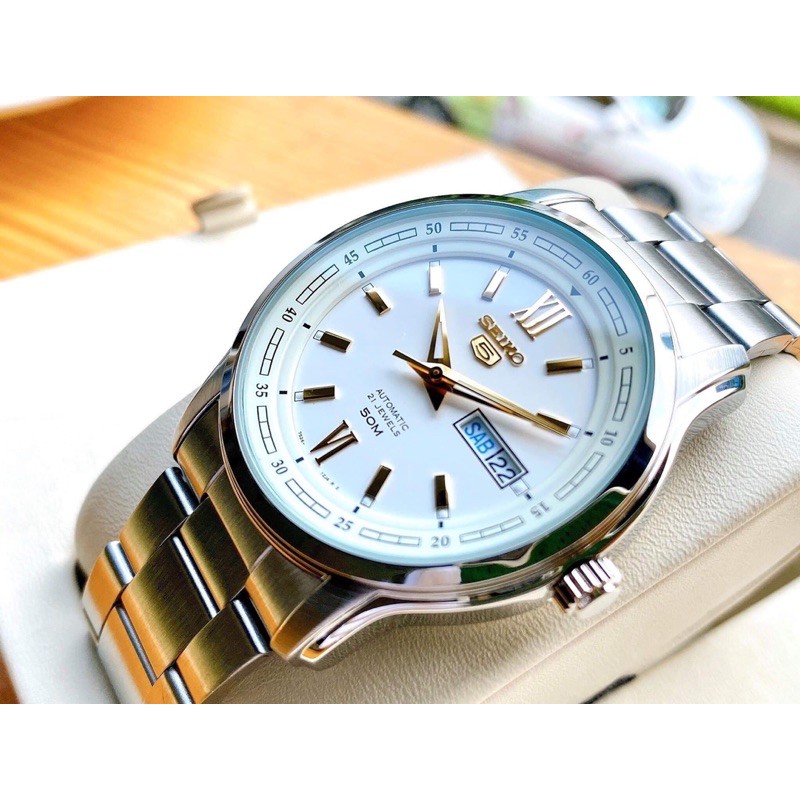Đồng hồ nam dây thép SEIKO 5 Automatic SNKP15K1 Silver