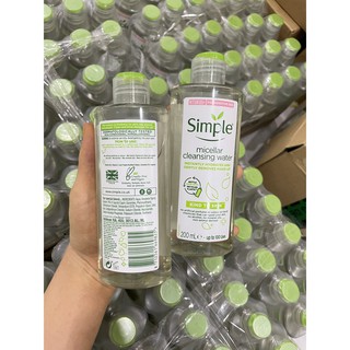 Nước Tẩy Trang Simple Micellar Water 200ml