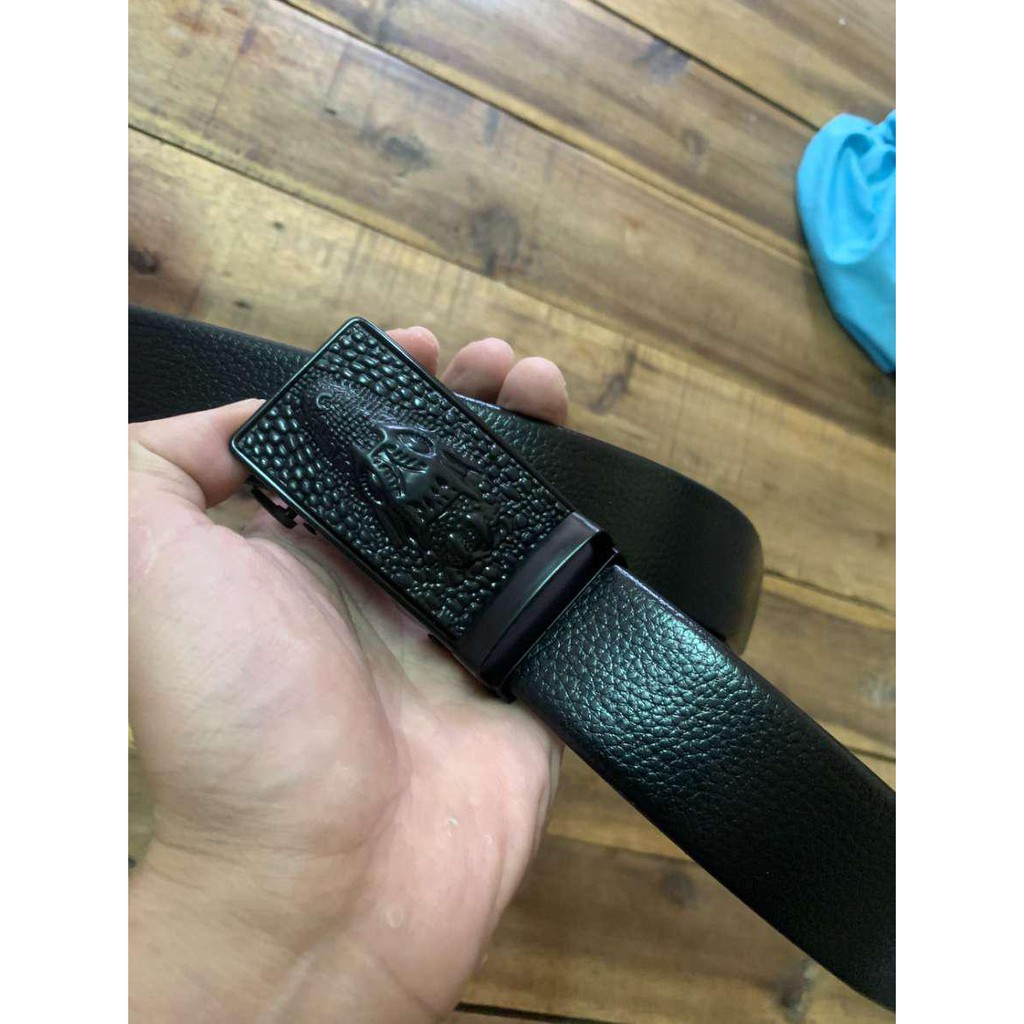 Thắt lưng nam mặt cá sấu, thắt lưng nam cao cấp khóa tự động TLN012