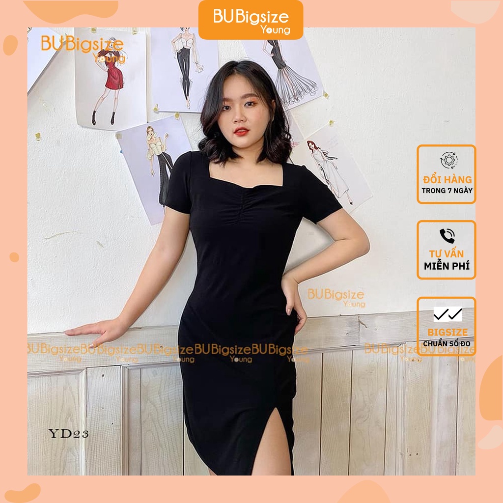 Đầm dài xẻ đen - YD23 - [BU Bigsize Young]