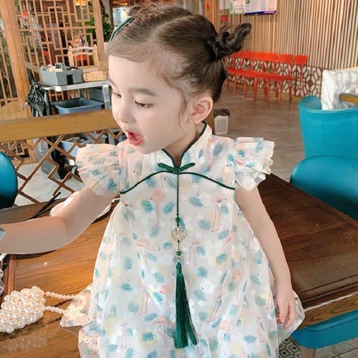 Đầm Sườn Xám Kiểu Công Chúa Dễ Thương