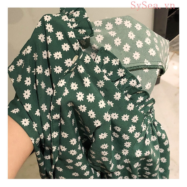 Đầm Voan Hoa Phong Cách Retro Dành Cho Nữ