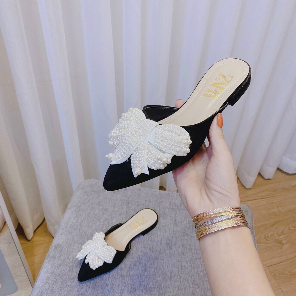 Dép nữ, sục nữ thời trang đính nơ hàng đẹp