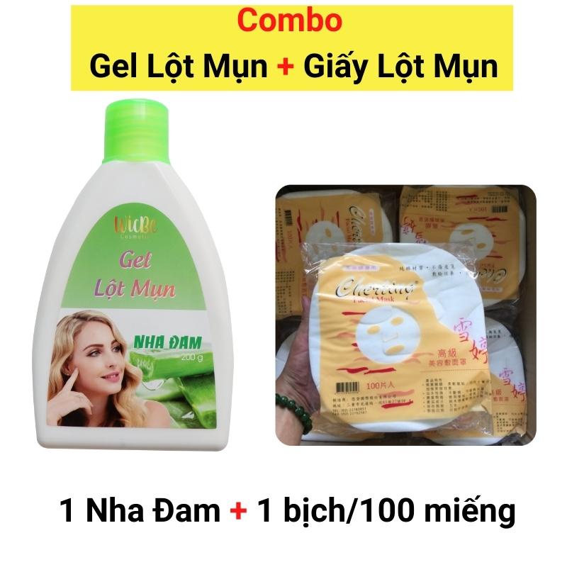 Gel lột mụn đầu đen, mụn cám than hoạt tính, nha đam wicbe 200g