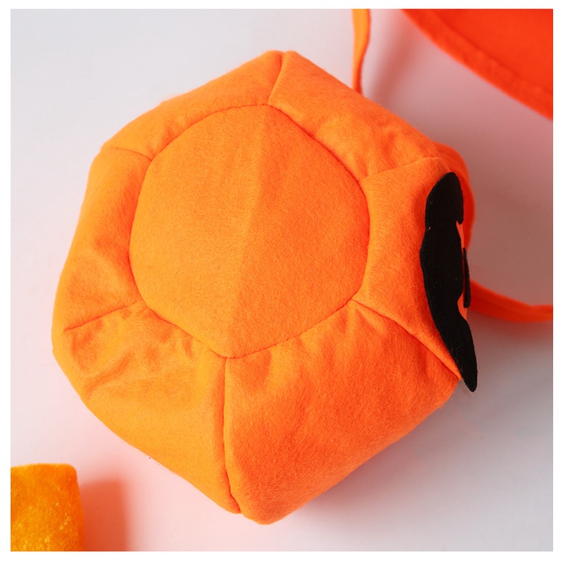 Túi Đựng Kẹo Halloween Hình Bí Ngô Ba Chiều Bằng Vải Không Dệt