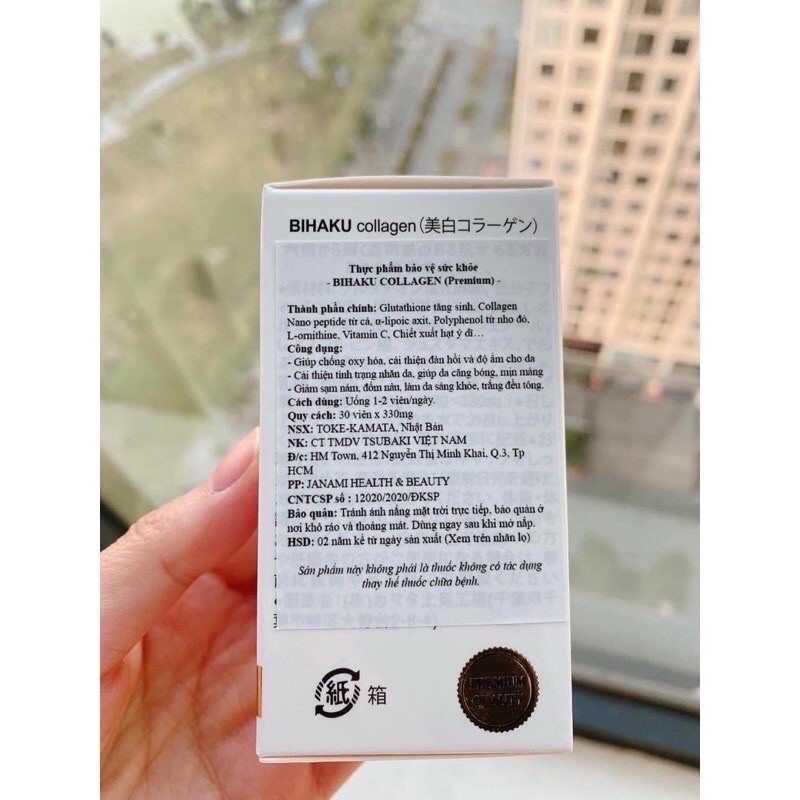 ✅[CHÍNH HÃNG] VIÊN UỐNG ĐẸP DA MỜ NÁM BIHAKU COLLAGEN PREMIUM 30 VIÊN | BigBuy360 - bigbuy360.vn