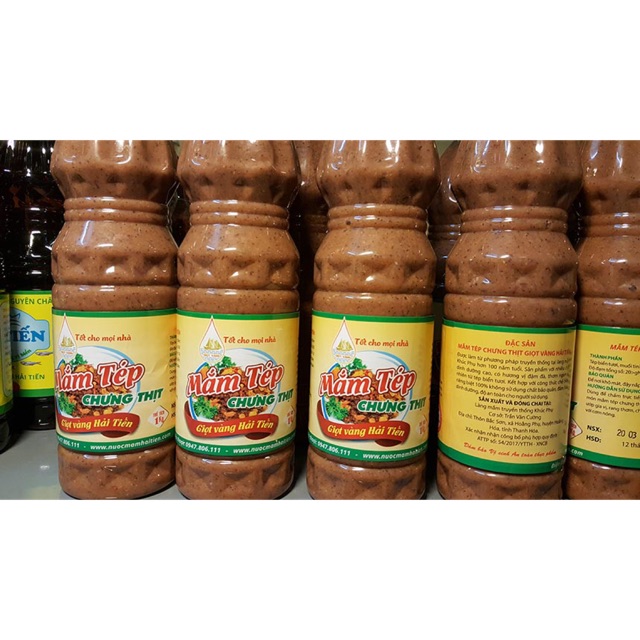 Chai mắm tép chưng thịt