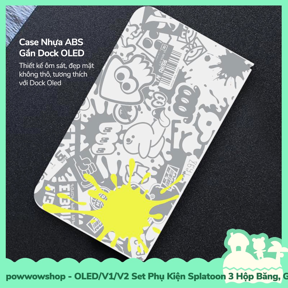 Oled/V1/V2 Set Phụ Kiện Hộp Băng, Giá Đỡ, Case Dock, Handgrip, Straps Cho Nintendo Switch Splatoon 3