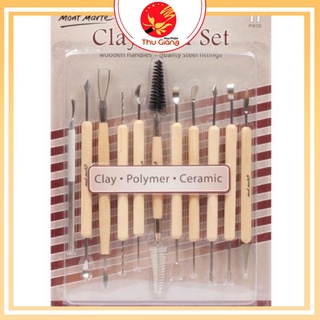 Bộ tạo hình đất sét Mont Marte 11 cây