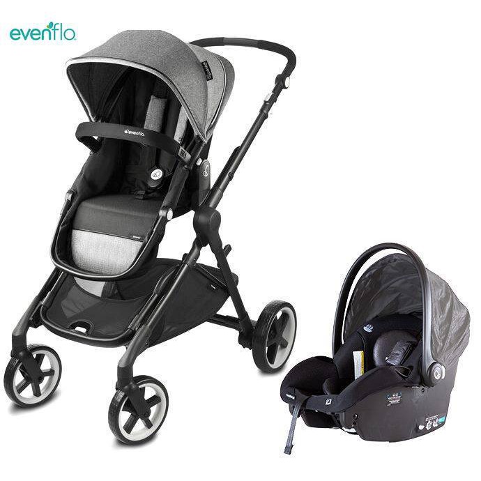 BỘ XE ĐẨY ĐÔI XE ĐẨY- NÔI XÁCH EVENFLO GOLD PIVOT XPAND TRAVEL SYSTEM 3IN1