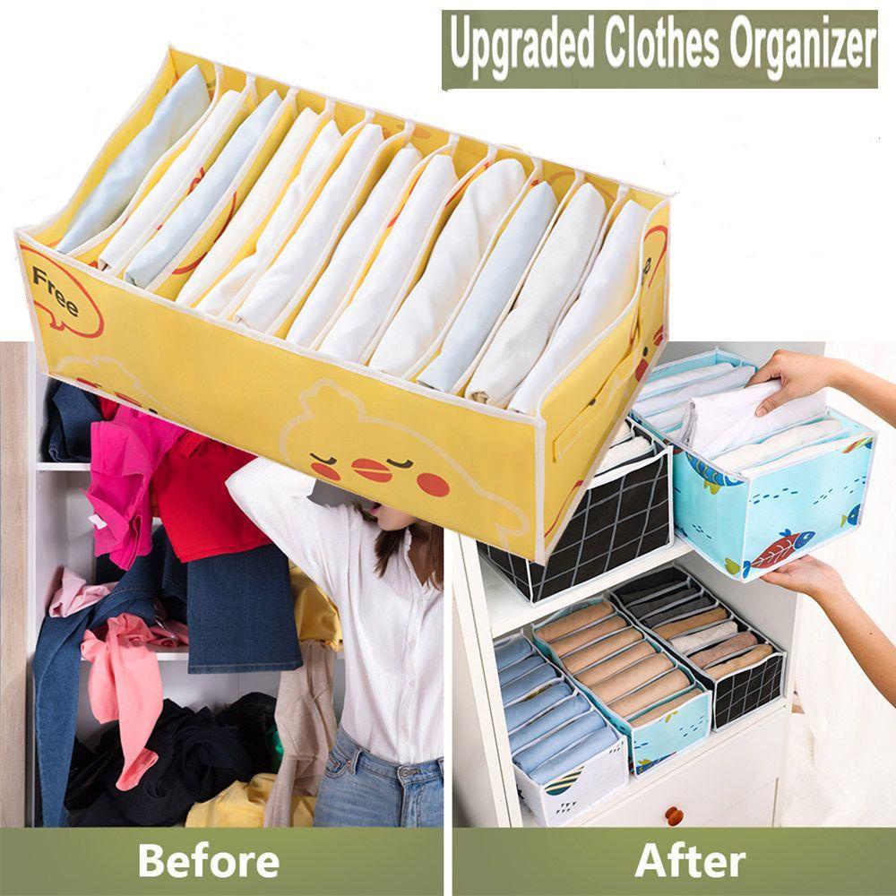 KUNHEV Hộp Vải Đựng Quần Áo 7 / 9 / 12 Ngăn Đa Năng Tiện Dụng