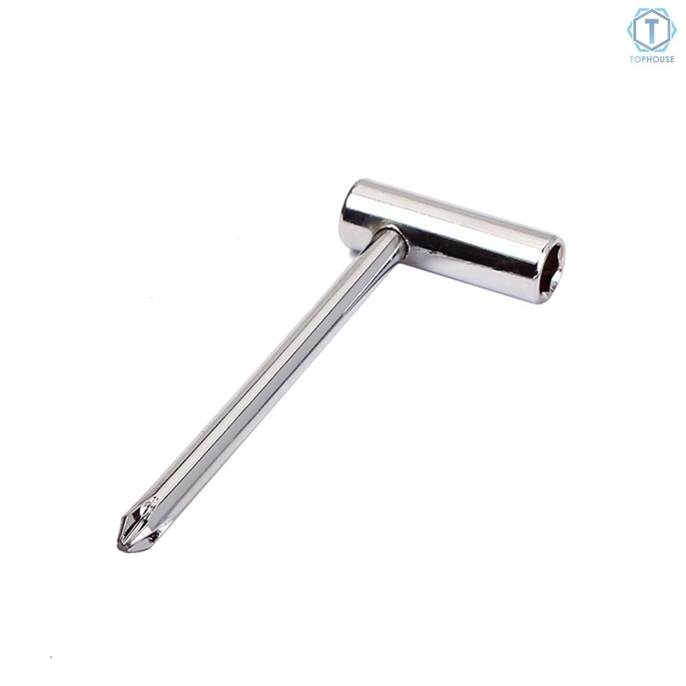 ∮ Guitar Truss Rod Wrench with 7mm Nut Driver 1/4" 6.35mm Cross Screwdriver for Taylor Guitar Steel