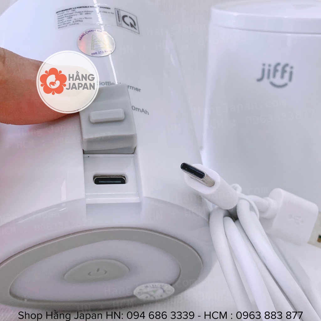 Máy hâm sữa cầm tay JIFFI 4.0 New, kiêm đun nước pha sữa bảo hành chính hãng 1 năm