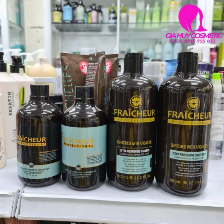 DẦU GỘI VÀ DẦU XẢ DƯỠNG ẨM SÂU FRAICHEUR EXTRA NOURISHING 800ML*2 CHÍNH HÃNG CÔNG TY NHẬT MINH ANH  500ml ×2  - 800ml×2