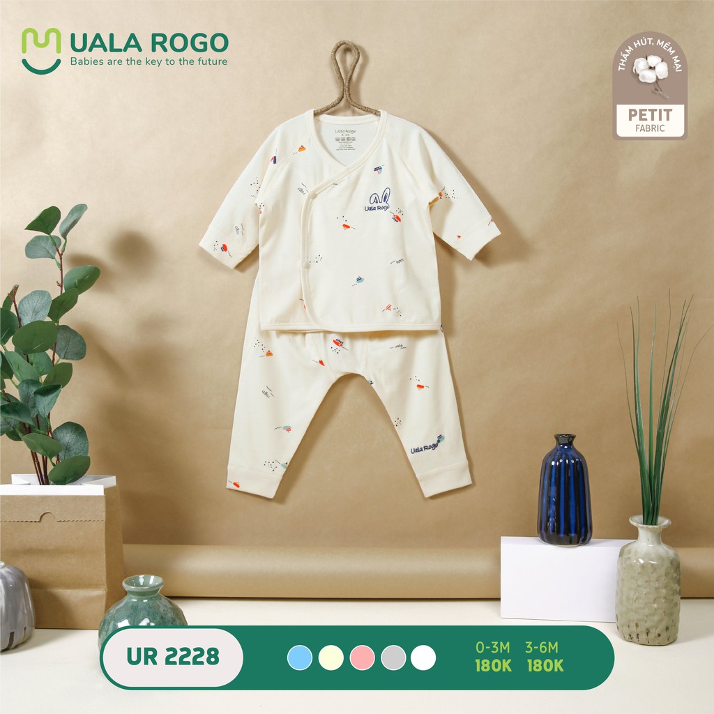 Bộ cài chéo Uala &amp; Rogo vải petit siêu mềm mịn