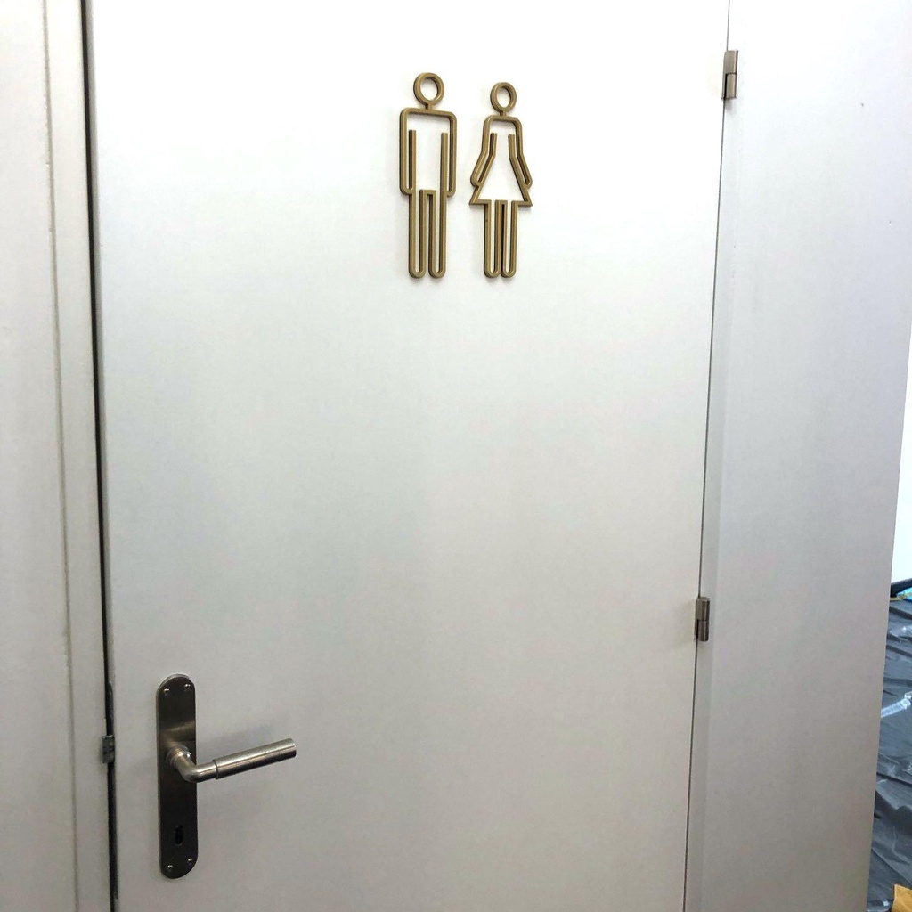 JARRED Miếng Dán Biểu Tượng Toilet Khách Sạn Bằng Acrylic Sáng Tạo