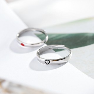 Nhẫn đôi bạc trái tim Merci dành cho các cặp đôi
