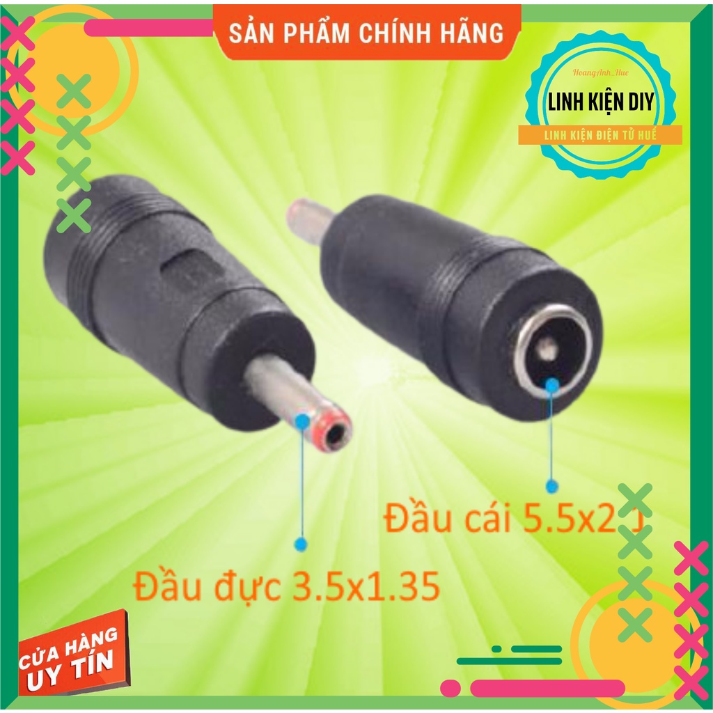 Đầu chuyển đổi 5.5mm x 2.1mm sang 3.5mm x 1.35mm ( đầu đực sang đầu đực )