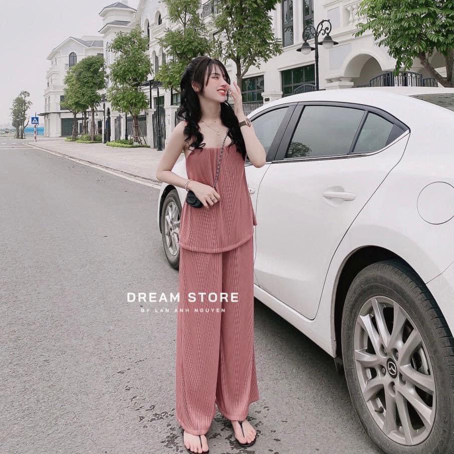 BỘ TĂM DẬP LY ÁO 2 DÂY QUẦN DÀI CHO NỮ | BigBuy360 - bigbuy360.vn