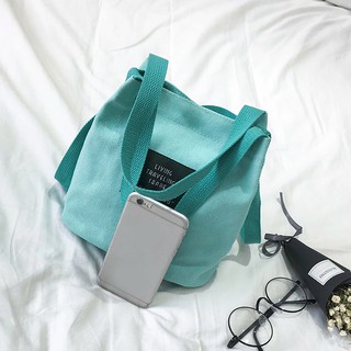 Túi đeo chéo vải bố mini cho nữ