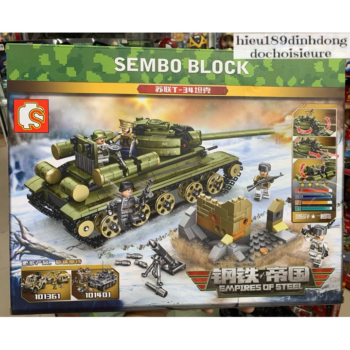 Lắp ráp xếp hình Lego City 101038 : Xe tank 023 đế quốc cỡ lớn 683+ mảnh