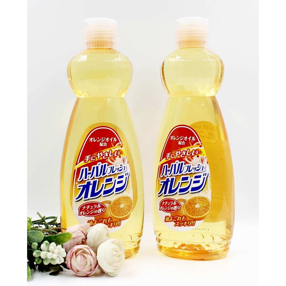 Nước rửa bát diệt khuẩn tinh chất cam/chanh Mitsuei 600ml Nhật Bản