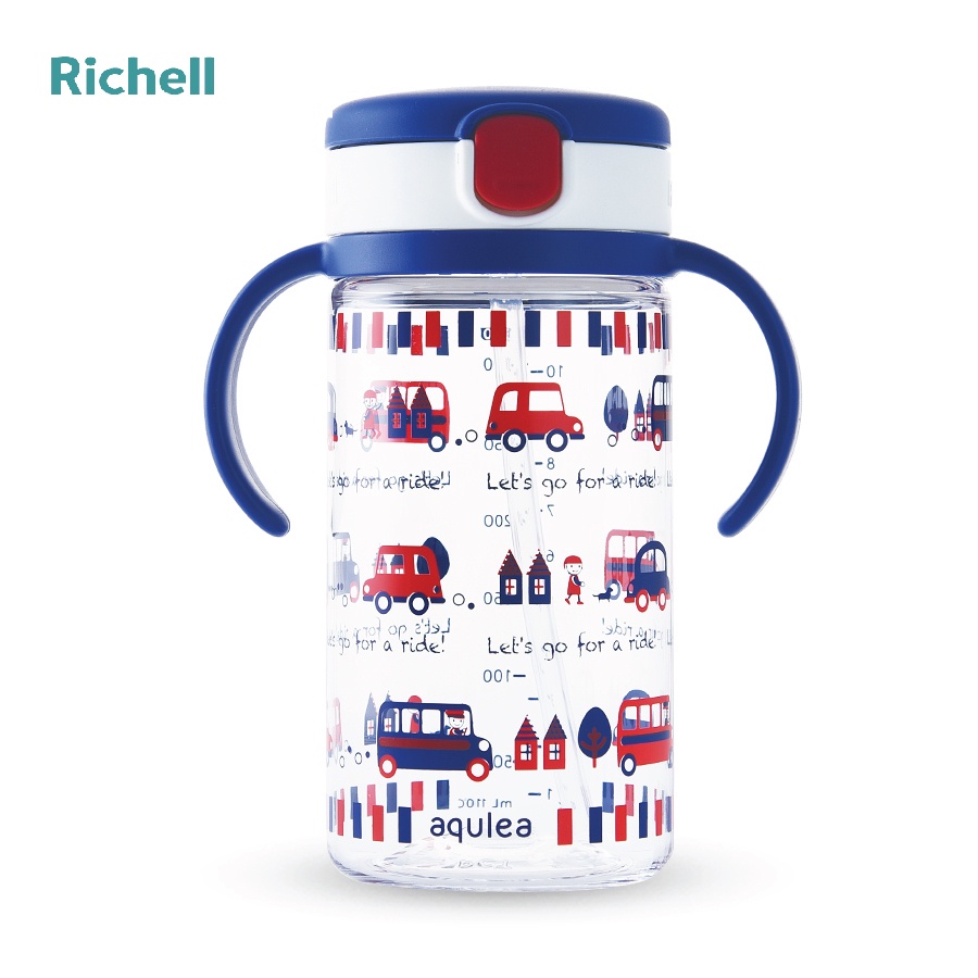 Cốc ống hút Richell Aqulea 320ml