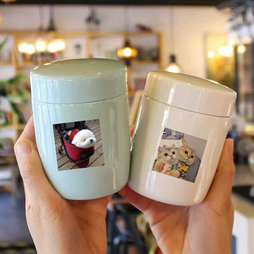 Set 48 miếng dán trang trí máy tính xách tay điện thoại thiết kế mèo cún cưng đáng yêu