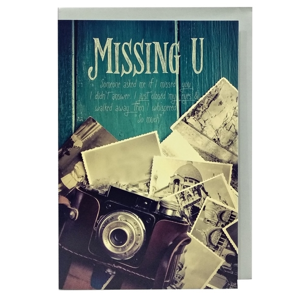 Thiệp Tlive - In Lời 1 Mặt - Mẫu 3 - Missing U