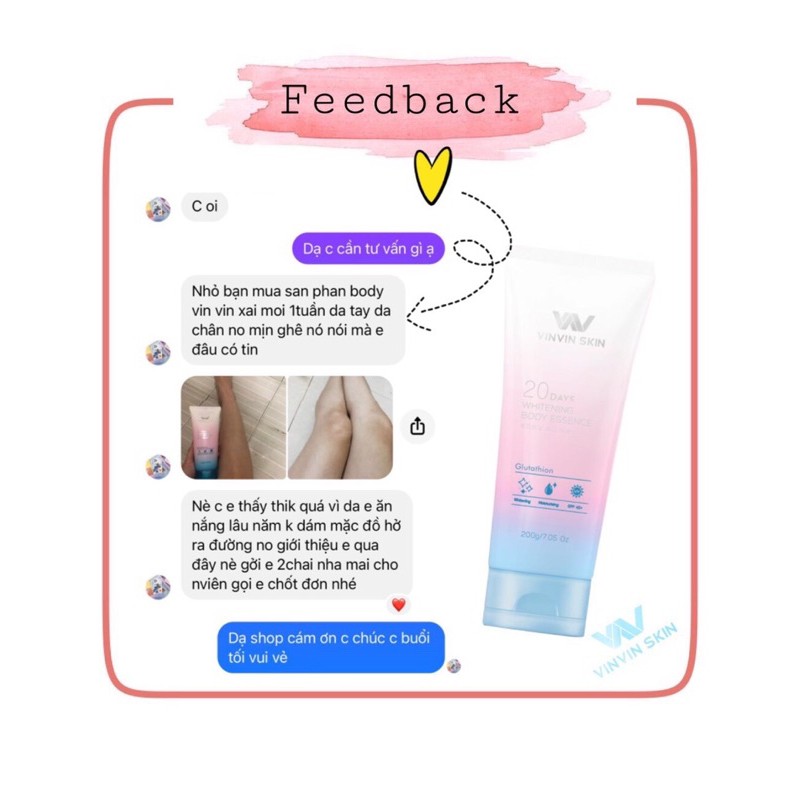 [CHÍNH HÃNG] Kem dưỡng trắng toàn thân Vinvin Skin ( Whitening Body Essence) | BigBuy360 - bigbuy360.vn