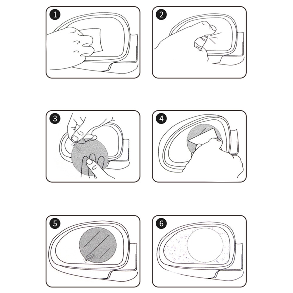 Combo 2 miếng dán gương ôtô chống bám nước, miếng dán chống mưa ,chống chói