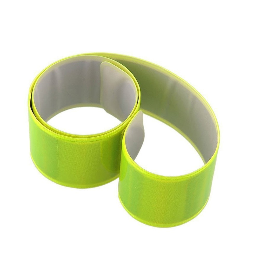 8x Reflektorband Schnapparmband Leuchtarmband Sicherheitsband Arm Bein Neon Gelb