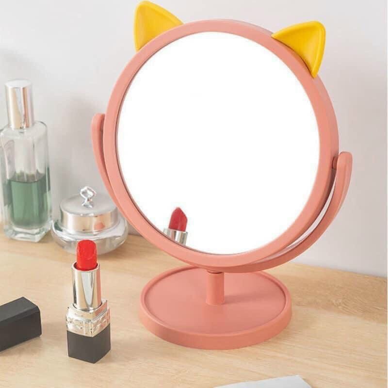 Gương để bàn hình tài mèo tháo lắp được