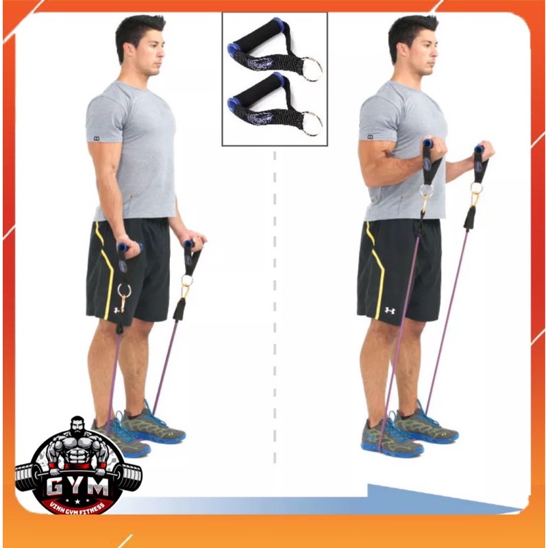 Bộ dây đa năng ngũ sắc tập gym tập tại nhà 5 ngũ Sắc Tập Full Body - Dụng Cụ Tập Gym Đàn Hồi Kháng Lực Tập Gym DNS-1254