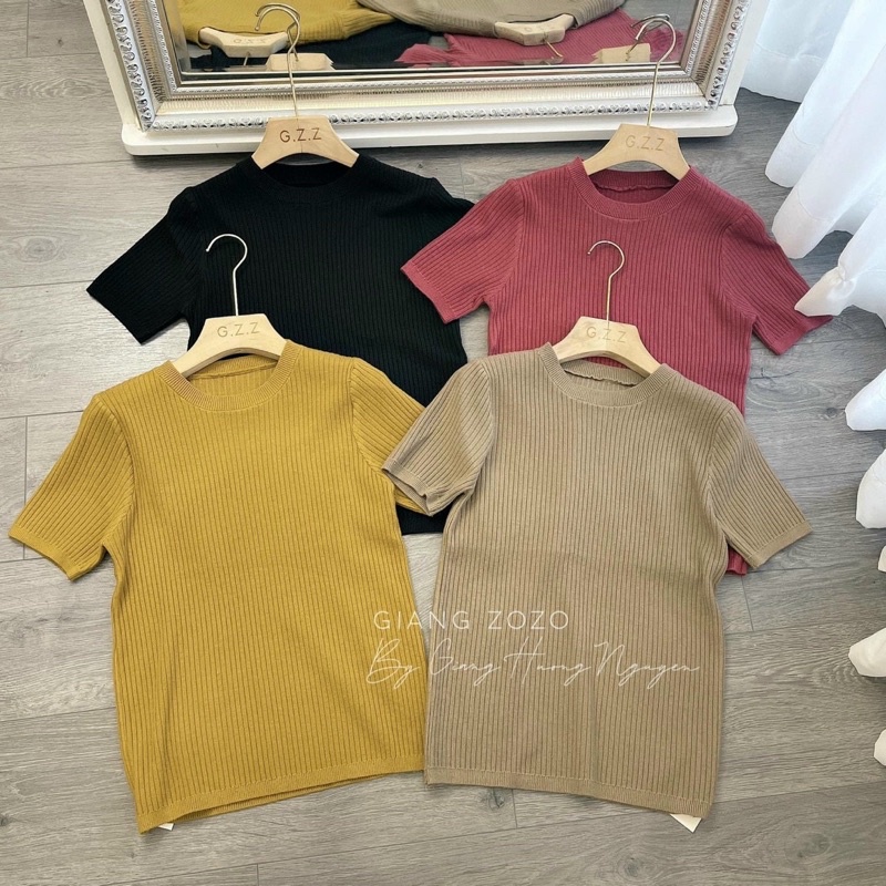 BÁN SỈ ÁO LEN TRƠN CỘC TAY TĂM TO QC CHO NỮ